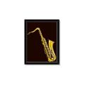 Picture of Golden Saxophone Poster _GroupedProduct_Rectangle_Portrait_Framed_Matted_