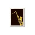 Picture of Golden Saxophone Poster _GroupedProduct_Rectangle_Portrait_Framed_Matted_