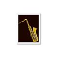 Picture of Golden Saxophone Poster _GroupedProduct_Rectangle_Portrait_Framed_Matted_