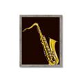 Picture of Golden Saxophone Poster _GroupedProduct_Rectangle_Portrait_Framed_Matted_