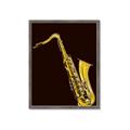 Picture of Golden Saxophone Poster _GroupedProduct_Rectangle_Portrait_Framed_Matted_