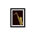 Picture of Golden Saxophone Poster _GroupedProduct_Rectangle_Portrait_Framed_Matted_