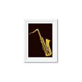 Picture of Golden Saxophone Poster _GroupedProduct_Rectangle_Portrait_Framed_Matted_