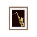 Picture of Golden Saxophone Poster _GroupedProduct_Rectangle_Portrait_Framed_Matted_