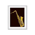 Picture of Golden Saxophone Poster _GroupedProduct_Rectangle_Portrait_Framed_Matted_