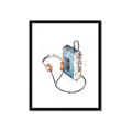 Picture of Retro Walkman Poster _GroupedProduct_Rectangle_Portrait_Framed_Matted_