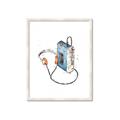 Picture of Retro Walkman Poster _GroupedProduct_Rectangle_Portrait_Framed_Matted_