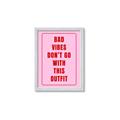 Picture of Bad Vibes Typography Poster _GroupedProduct_Rectangle_Portrait_Framed_Matted_