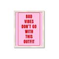 Picture of Bad Vibes Typography Poster _GroupedProduct_Rectangle_Portrait_Framed_Matted_