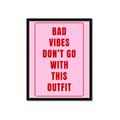 Picture of Bad Vibes Typography Poster _GroupedProduct_Rectangle_Portrait_Framed_Matted_