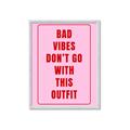 Picture of Bad Vibes Typography Poster _GroupedProduct_Rectangle_Portrait_Framed_Matted_