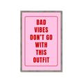 Picture of Bad Vibes Typography Poster _GroupedProduct_Rectangle_Portrait_Framed_Matted_