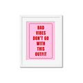 Picture of Bad Vibes Typography Poster _GroupedProduct_Rectangle_Portrait_Framed_Matted_