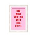 Picture of Bad Vibes Typography Poster _GroupedProduct_Rectangle_Portrait_Framed_Matted_