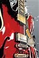 Picture of Retro Red guitar Poster _GroupedProduct_Rectangle_Portrait_Unframed_Print_Only_