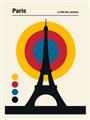 Picture of Retro Eiffel Tower Poster _GroupedProduct_Rectangle_Portrait_Unframed_Print_Only_