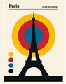 Picture of Retro Eiffel Tower Poster _GroupedProduct_Rectangle_Portrait_Unframed_Print_Only_