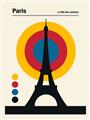 Picture of Retro Eiffel Tower Poster _GroupedProduct_Rectangle_Portrait_Unframed_Print_Only_