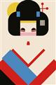 Picture of Geisha Retro Poster _GroupedProduct_Rectangle_Portrait_Unframed_Print_Only_