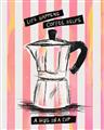 Picture of Mocca Coffee on Stripes - Hug in a Cup _GroupedProduct_Rectangle_Portrait_Unframed_Print_Only_