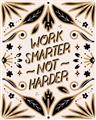 Picture of Work Smarter Not Harder Typography Poster _GroupedProduct_Rectangle_Portrait_Unframed_Print_Only_