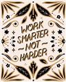 Picture of Work Smarter Not Harder Typography Poster _GroupedProduct_Rectangle_Portrait_Unframed_Print_Only_