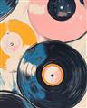 Picture of Retro Vinyl Records Poster _GroupedProduct_Rectangle_Portrait_Unframed_Print_Only_