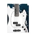 Picture of Retro White guitar Poster _GroupedProduct_Rectangle_Portrait_Unframed_Print_Only_