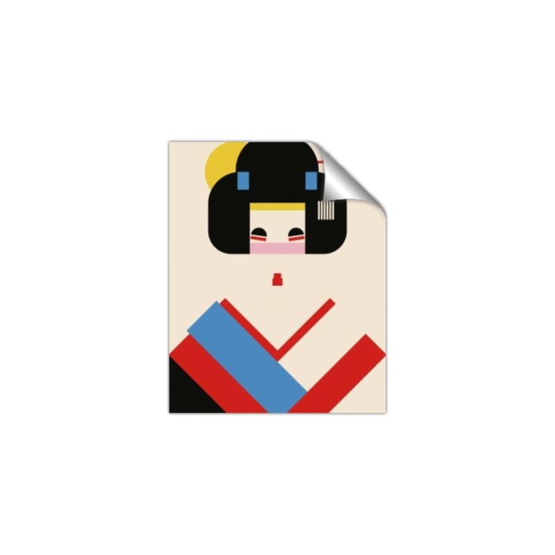 Picture of Geisha Retro Poster _GroupedProduct_Rectangle_Portrait_Unframed_Print_Only_