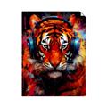 Picture of Tiger With Headphones animal _GroupedProduct_Rectangle_Portrait_Unframed_Print_Only_