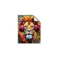 Picture of Lion With Headphones animal _GroupedProduct_Rectangle_Portrait_Unframed_Print_Only_