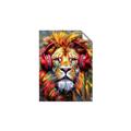 Picture of Lion With Headphones animal _GroupedProduct_Rectangle_Portrait_Unframed_Print_Only_