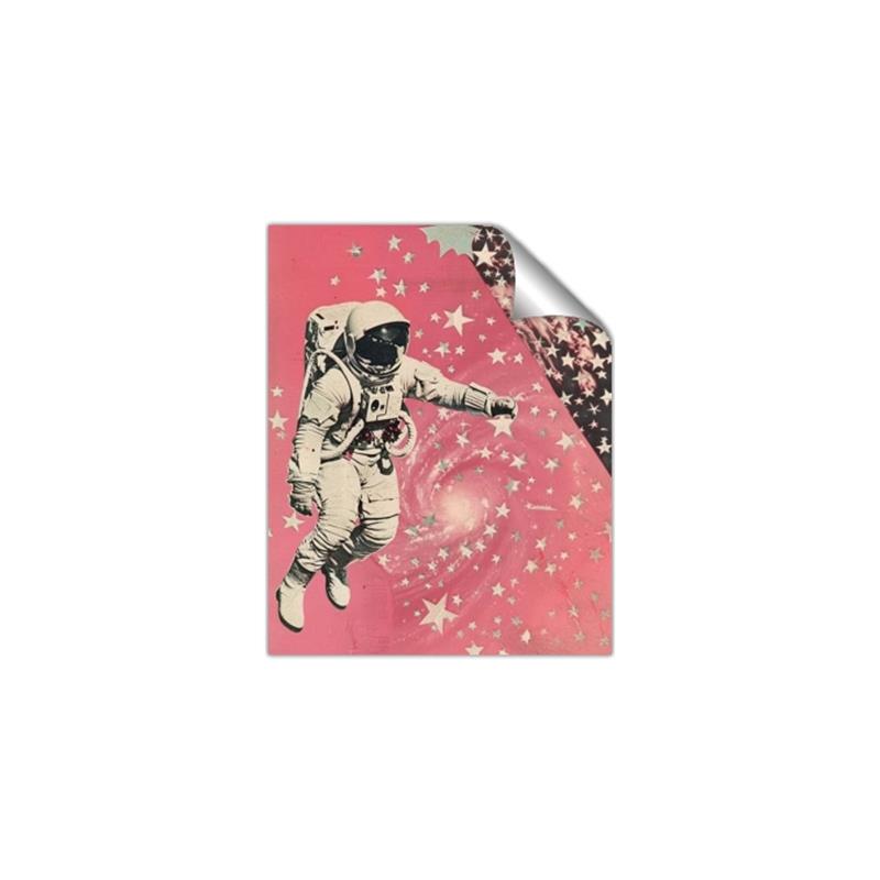 Picture of Astronaut in  Space _GroupedProduct_Rectangle_Portrait_Unframed_Print_Only_