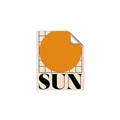 Picture of Sun Typography Poster _GroupedProduct_Rectangle_Portrait_Unframed_Print_Only_