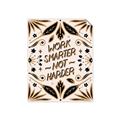 Picture of Work Smarter Not Harder Typography Poster _GroupedProduct_Rectangle_Portrait_Unframed_Print_Only_