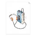 Picture of Retro Walkman Poster _GroupedProduct_Rectangle_Portrait_Unframed_Print_Only_