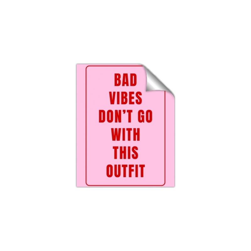 Picture of Bad Vibes Typography Poster _GroupedProduct_Rectangle_Portrait_Unframed_Print_Only_