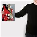 Picture of Retro Red guitar Poster _GroupedProduct_Rectangle_Portrait_Canvas_