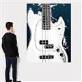 Picture of Retro White guitar Poster _GroupedProduct_Rectangle_Portrait_Canvas_