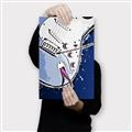 Picture of Retro Blue guitar Poster _GroupedProduct_Rectangle_Portrait_Canvas_