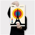 Picture of Retro Eiffel Tower Poster _GroupedProduct_Rectangle_Portrait_Canvas_
