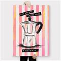 Picture of Mocca Coffee on Stripes - Hug in a Cup _GroupedProduct_Rectangle_Portrait_Canvas_