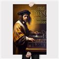 Picture of Old Vinyl Sounds Better Typography Poster _GroupedProduct_Rectangle_Portrait_Canvas_