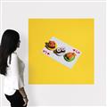 Picture of Sushi Selection on a Playing Card _GroupedProduct_Square_Canvas_