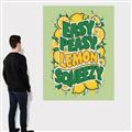 Picture of Easy Peasy Lemon Squeezy Typography Poster _GroupedProduct_Rectangle_Portrait_Canvas_