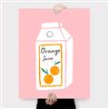 Picture of Orange Juice Poster _GroupedProduct_Rectangle_Portrait_Canvas_