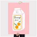 Picture of Orange Juice Poster _GroupedProduct_Rectangle_Portrait_Canvas_