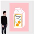 Picture of Orange Juice Poster _GroupedProduct_Rectangle_Portrait_Canvas_
