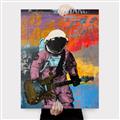 Picture of Retro Spaceman with Guitar Poster _GroupedProduct_Rectangle_Portrait_Canvas_
