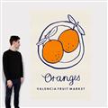Picture of Food Art - Oranges Valencia Fruit Market _GroupedProduct_Rectangle_Portrait_Canvas_